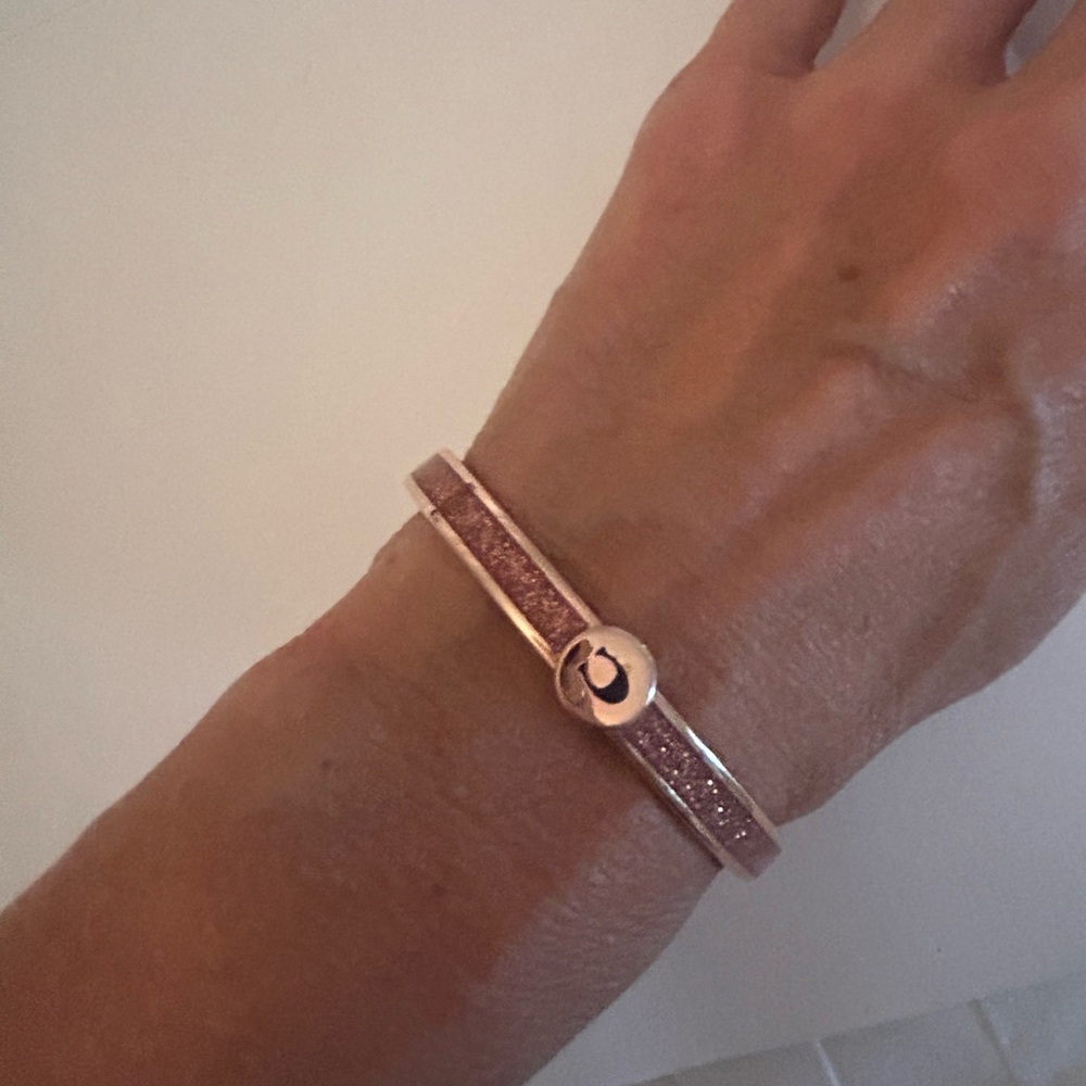Coach Rose Gold Glitter Bracelet